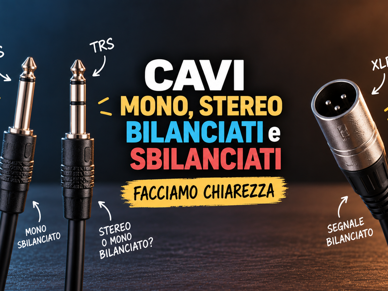 Cavi mono, stereo, bilanciati e sbilanciati: facciamo chiarezza